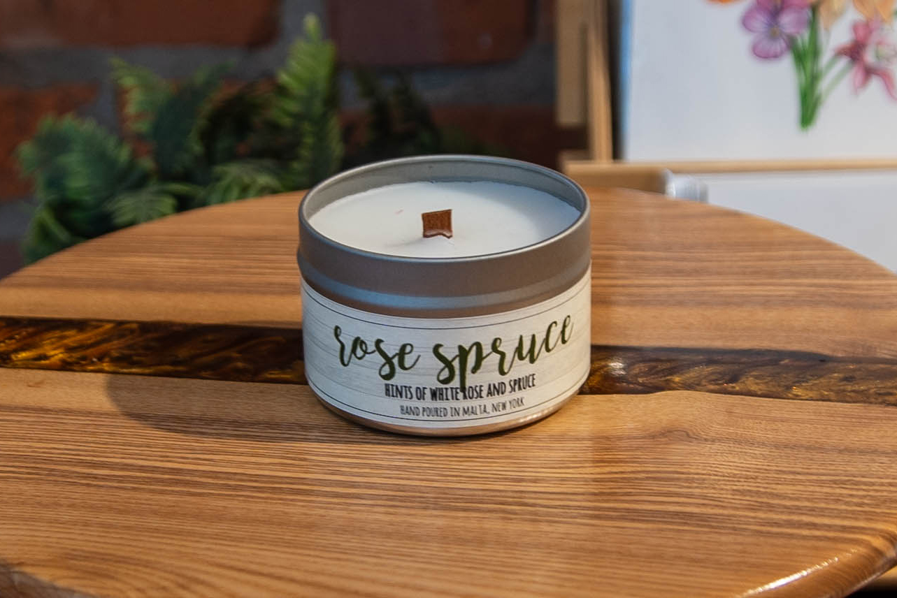 Thistle Moon Rose Spruce 4oz Candle